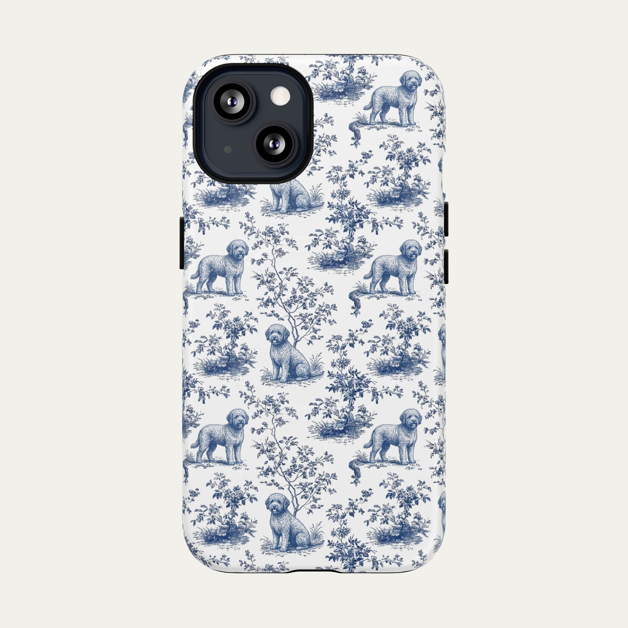 Spanish Water Dog Blue Toile Phone case