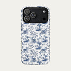 Corgi Blue Toile Phone case