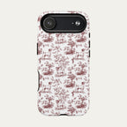 Jack Russell Terrier Burgundy Toile phone Case