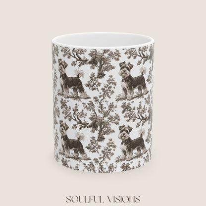 Miniature Schnauzer Toile de Jouy Mug