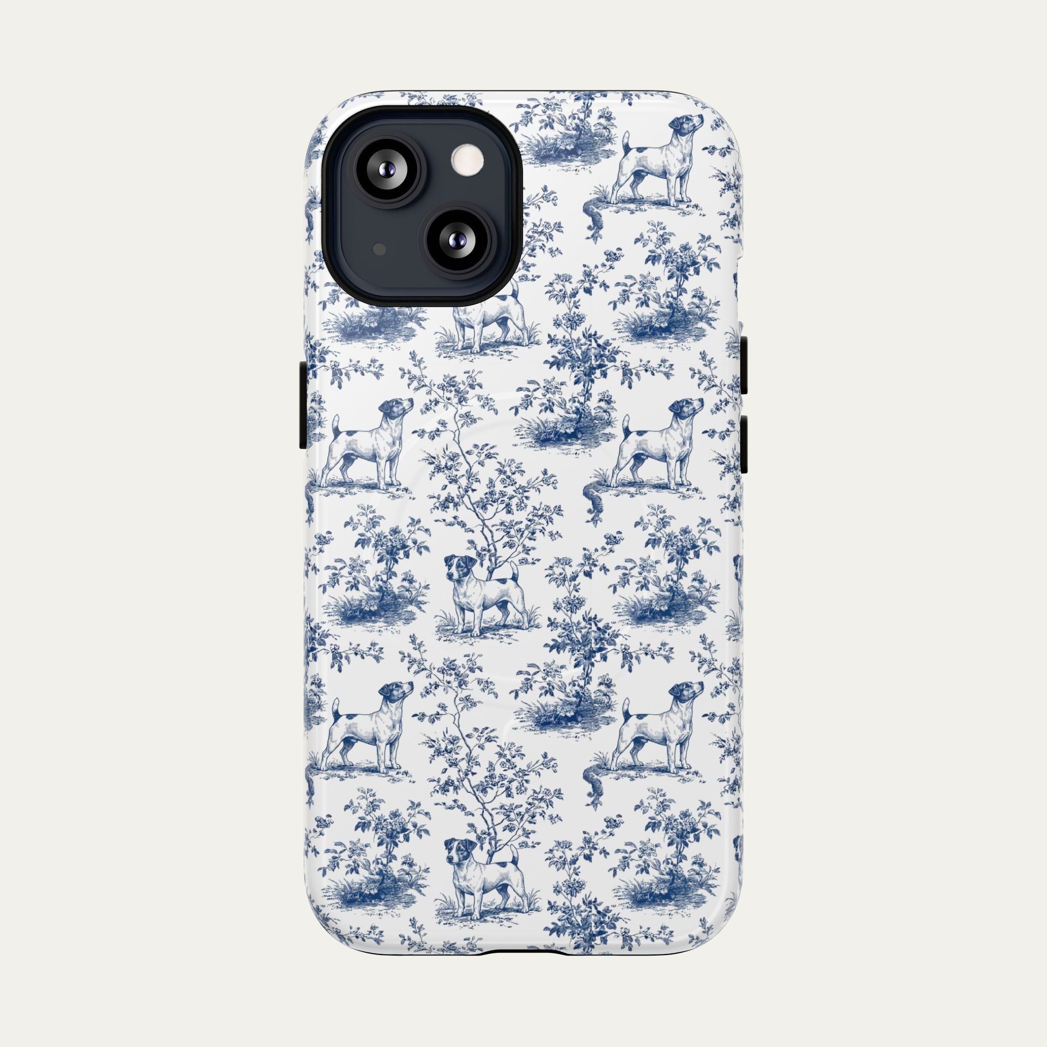 Jack Russell Terrier Blue Toile Phone case