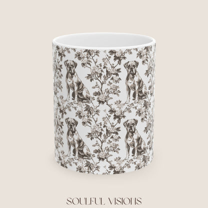 Boxer Toile de Jouy Mug