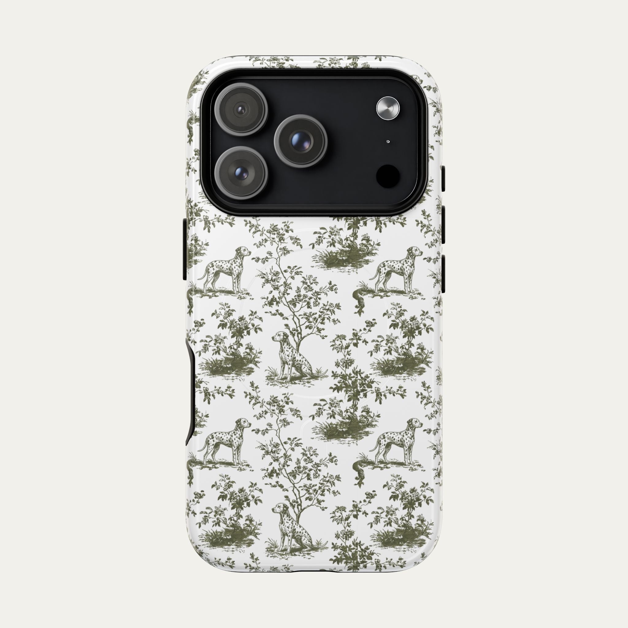 Dog Sage Green Toile phone Case