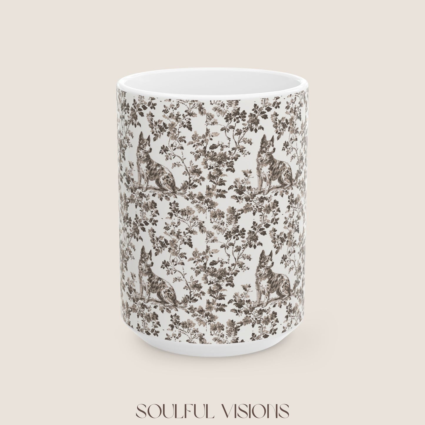 Alaskan Malamute Toile de Jouy Mug