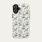 French bulldog Sage Green Toile phone Case