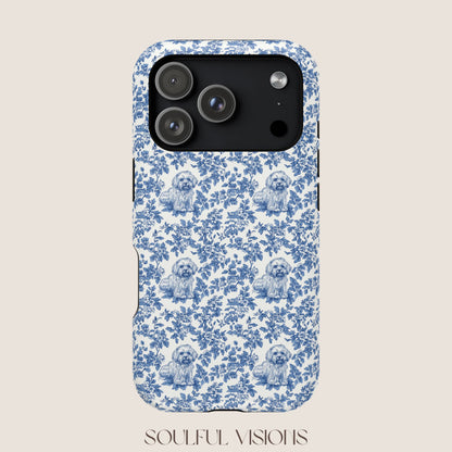 Havanese Toile De Jouy Magnetic Phone Case