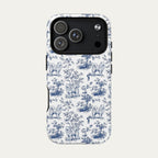 Samoyed Blue Toile Phone case
