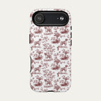Boxer Burgundy Toile phone Case