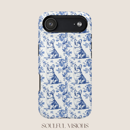 Corgi Toile De Jouy Magnetic Phone Case