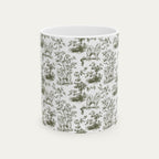 Samoyed Sage Green Toile Mug