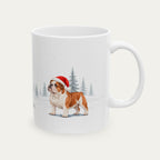 Custom English Bulldog Red and White Christmas Santa Hat Mug