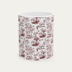 Sphynx Cat Burgundy Toile Mug