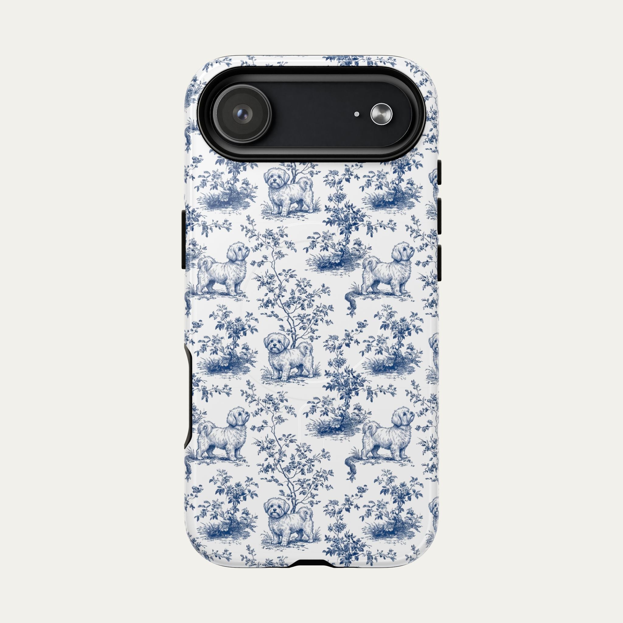 Maltese Blue Toile Phone case