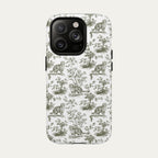Scottish Fold Cat Sage Green Toile phone Case