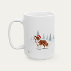 Custom Border Collie Red and White  Christmas Santa Hat Mug