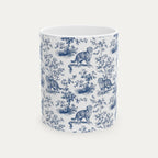 Scottish Fold Cat Blue Toile Mug
