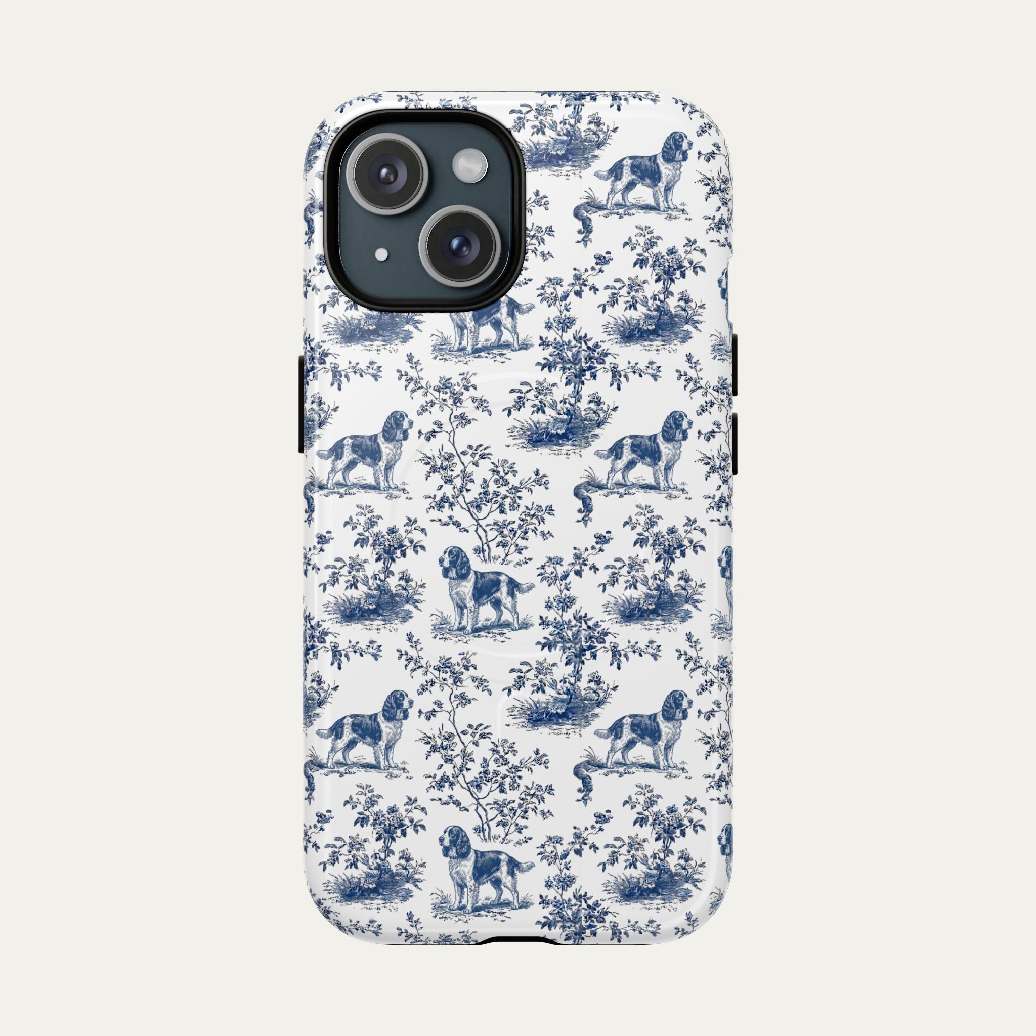 English Springer Spaniel Blue Toile Phone case