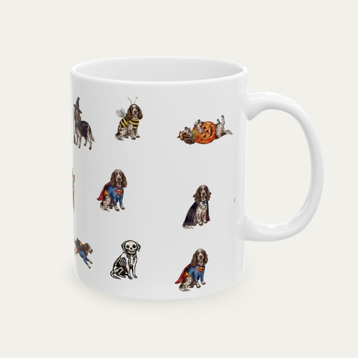 Cocker Spaniel Liver Roan  Halloween mug