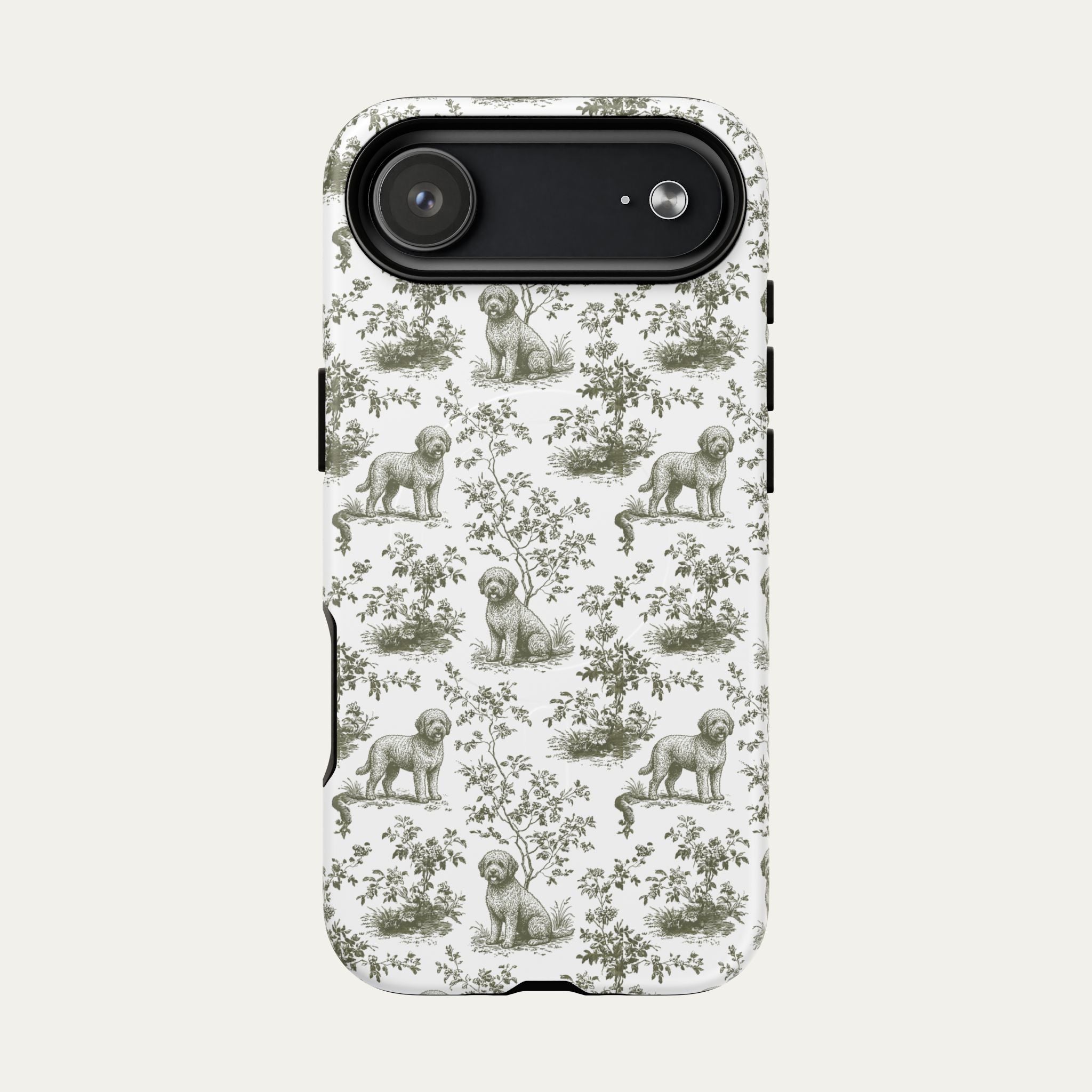 Spanish Water Dog Sage Green Toile phone Case