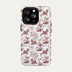 Scottish Terrier Burgundy Toile phone Case