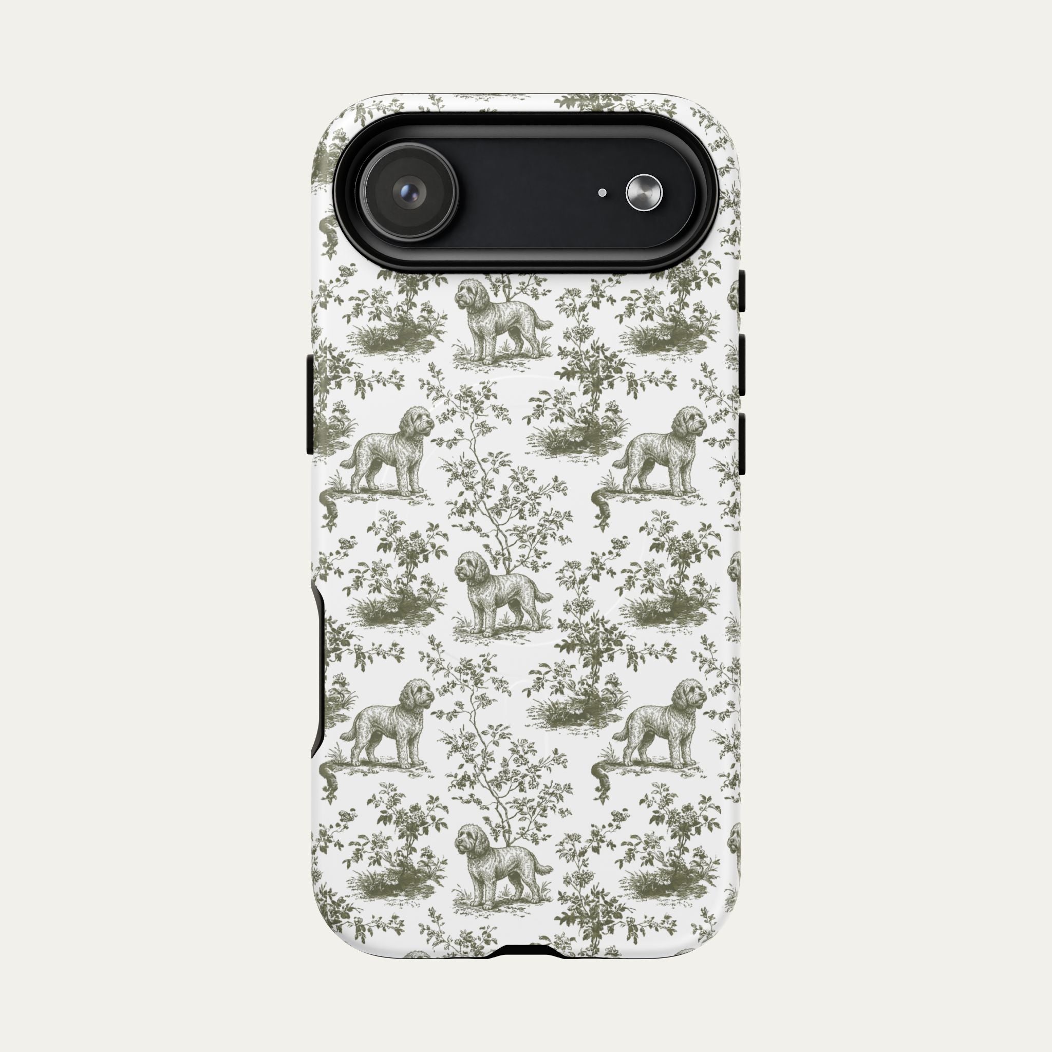 Doberman Sage Green Toile phone Case