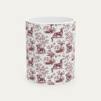Dachshund Shorthaired Burgundy Toile Mug