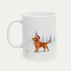 Custom Labrador Retriever Fox Red  Christmas Santa Hat Mug