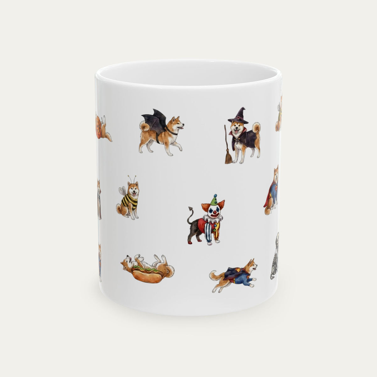 Akita Halloween mug