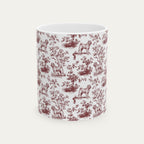 Shar Pei Burgundy Toile Mug