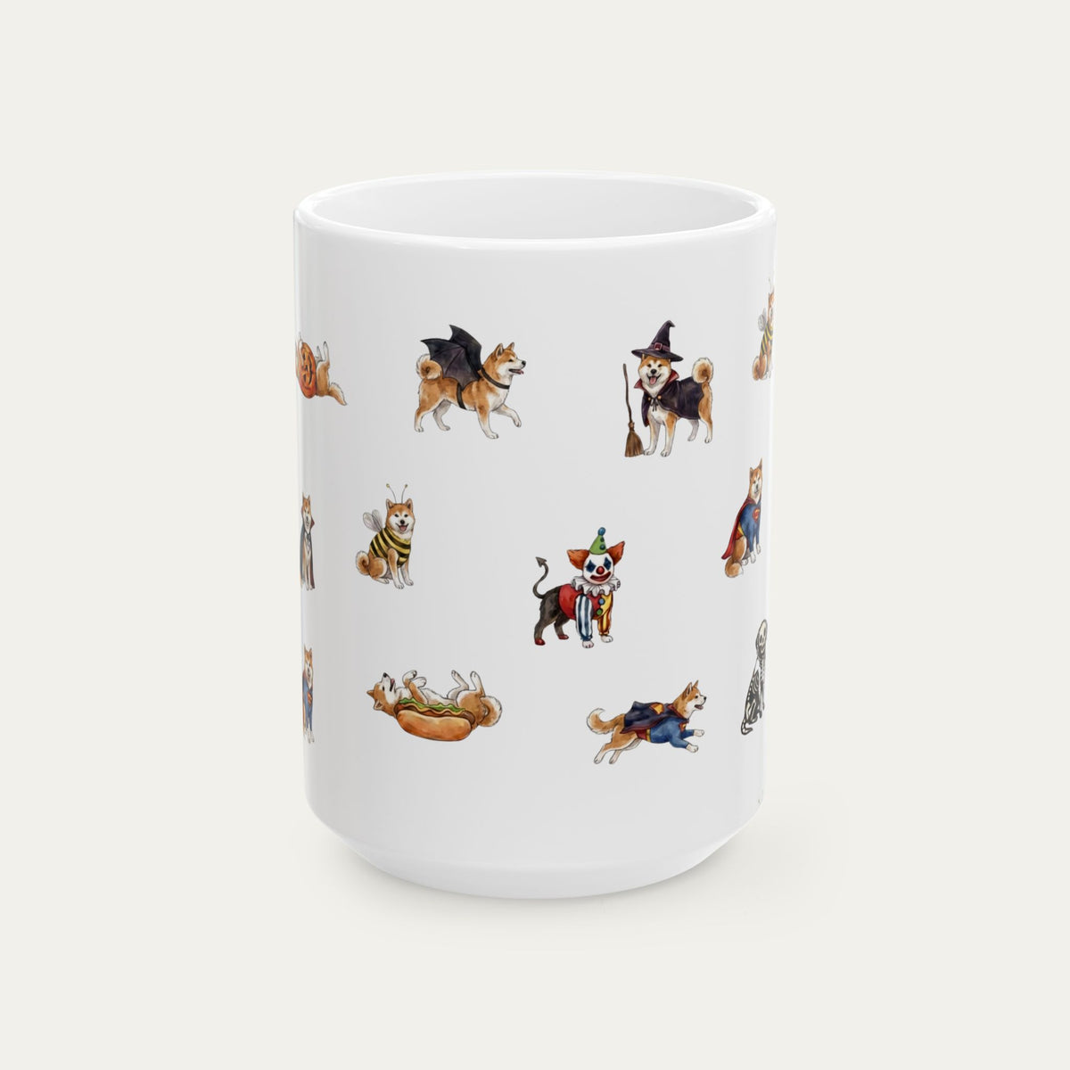 Akita Halloween mug