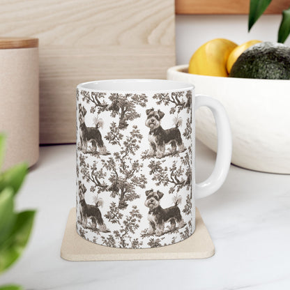 Miniature Schnauzer Toile de Jouy Mug