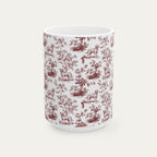 Labrador Retriever Burgundy Toile Mug