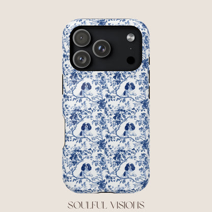 Cavalier King Charles Spaniel Toile De Jouy Magnetic Phone Case