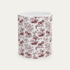 Cavalier Spaniel Burgundy Toile Mug