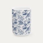 Scottish Fold Cat Blue Toile Mug