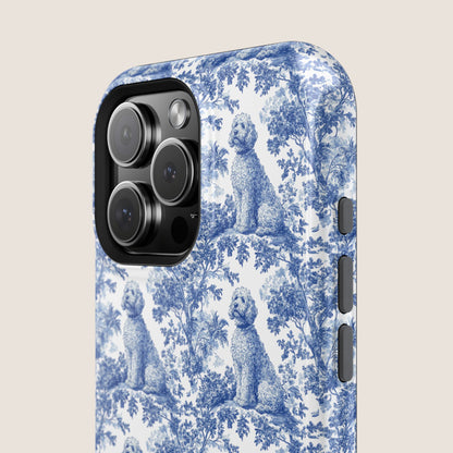 Goldendoodle Toile De Jouy Magnetic Phone Case