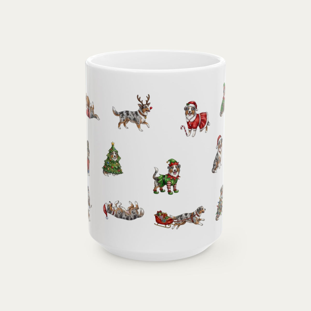Australian Shepherd Merle Christmas Mug