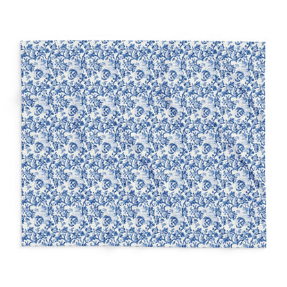 Maltese French Toile De Jouy Blanket