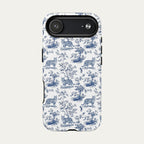 Bengal Cat Blue Toile Phone case