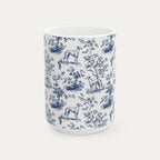 Whippet Blue Toile Mug