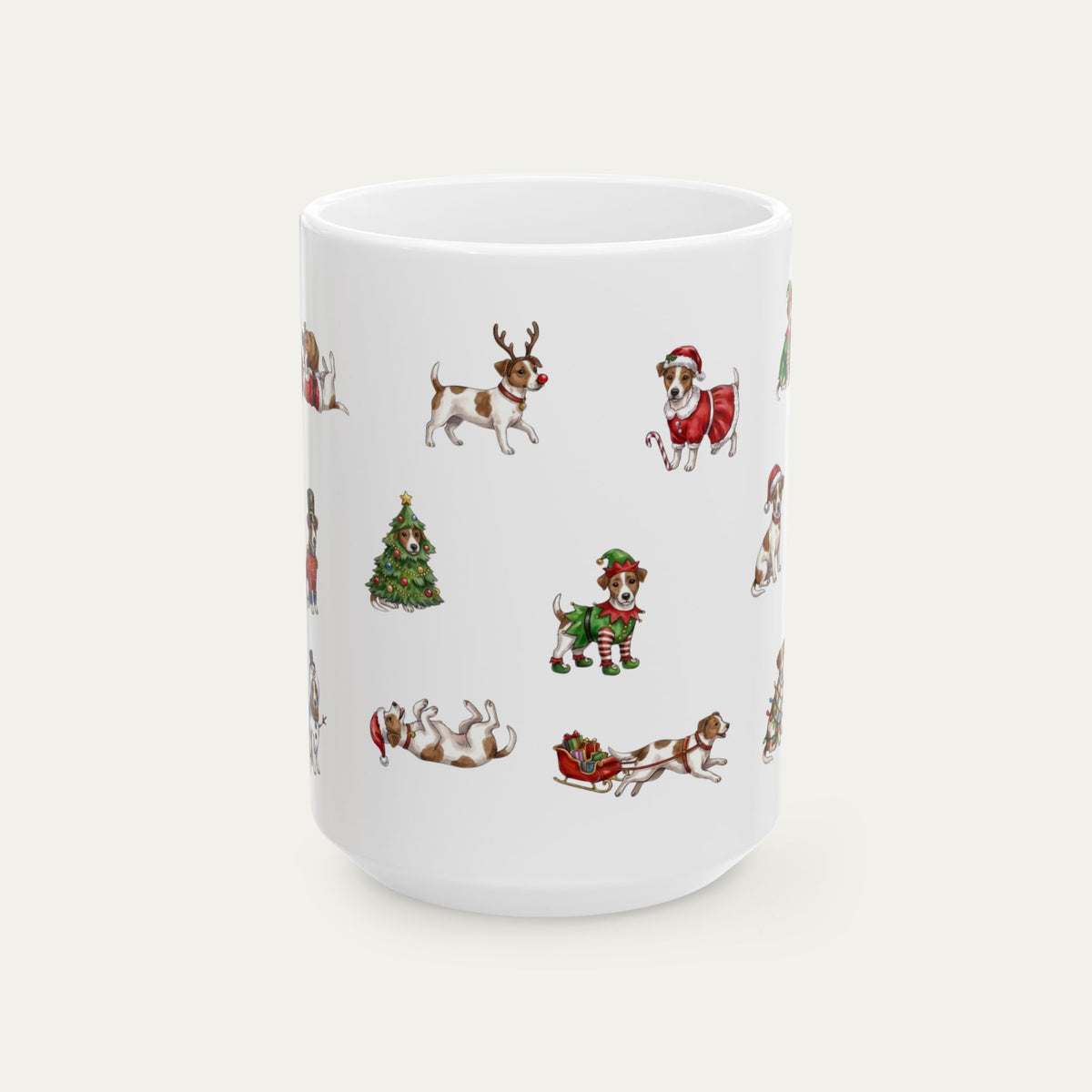 Jack Russell Terrier Christmas Mug