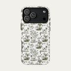 Toy Fox terrier Sage Green Toile phone Case