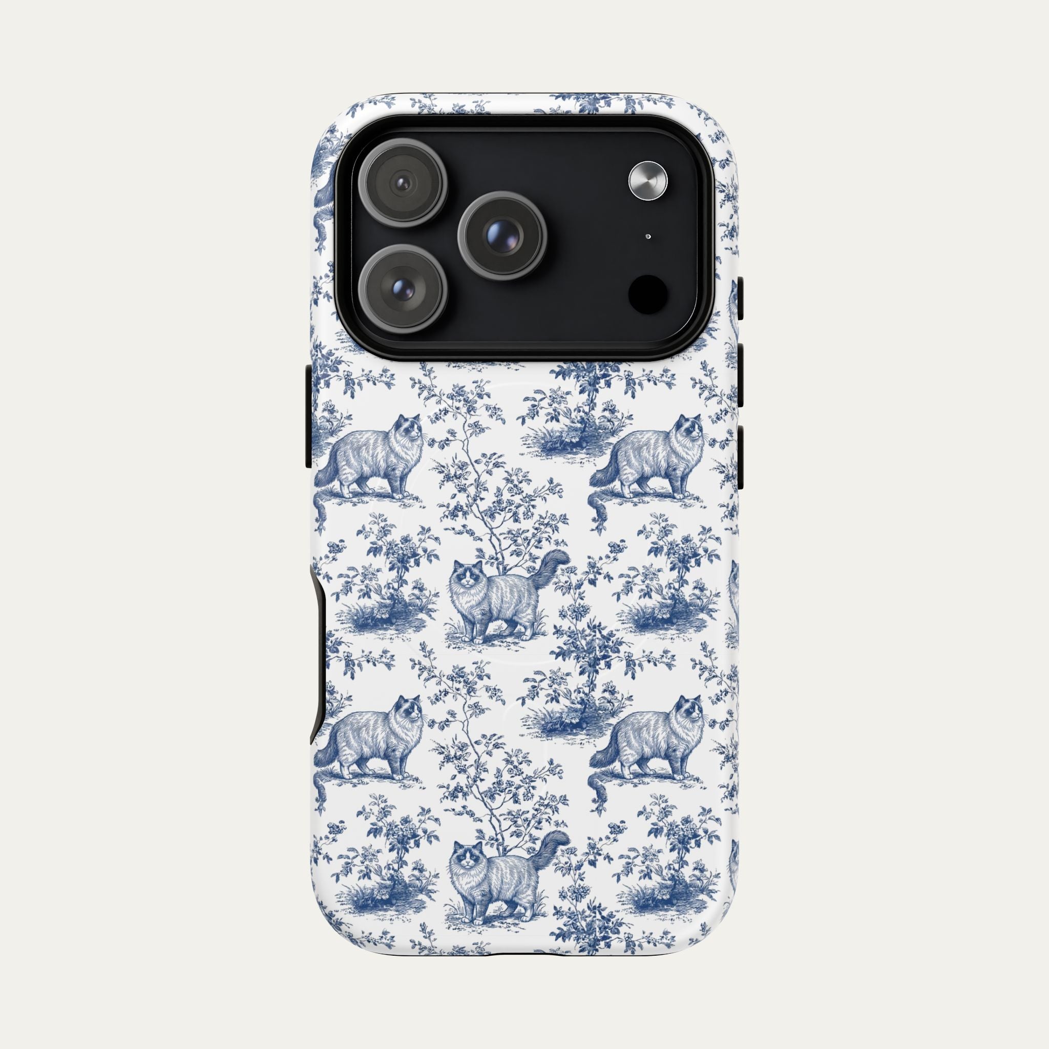 Ragdoll Cat Blue Toile Phone case