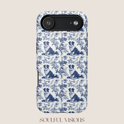 Australian Shepherd Toile De Jouy Magnetic Phone Case