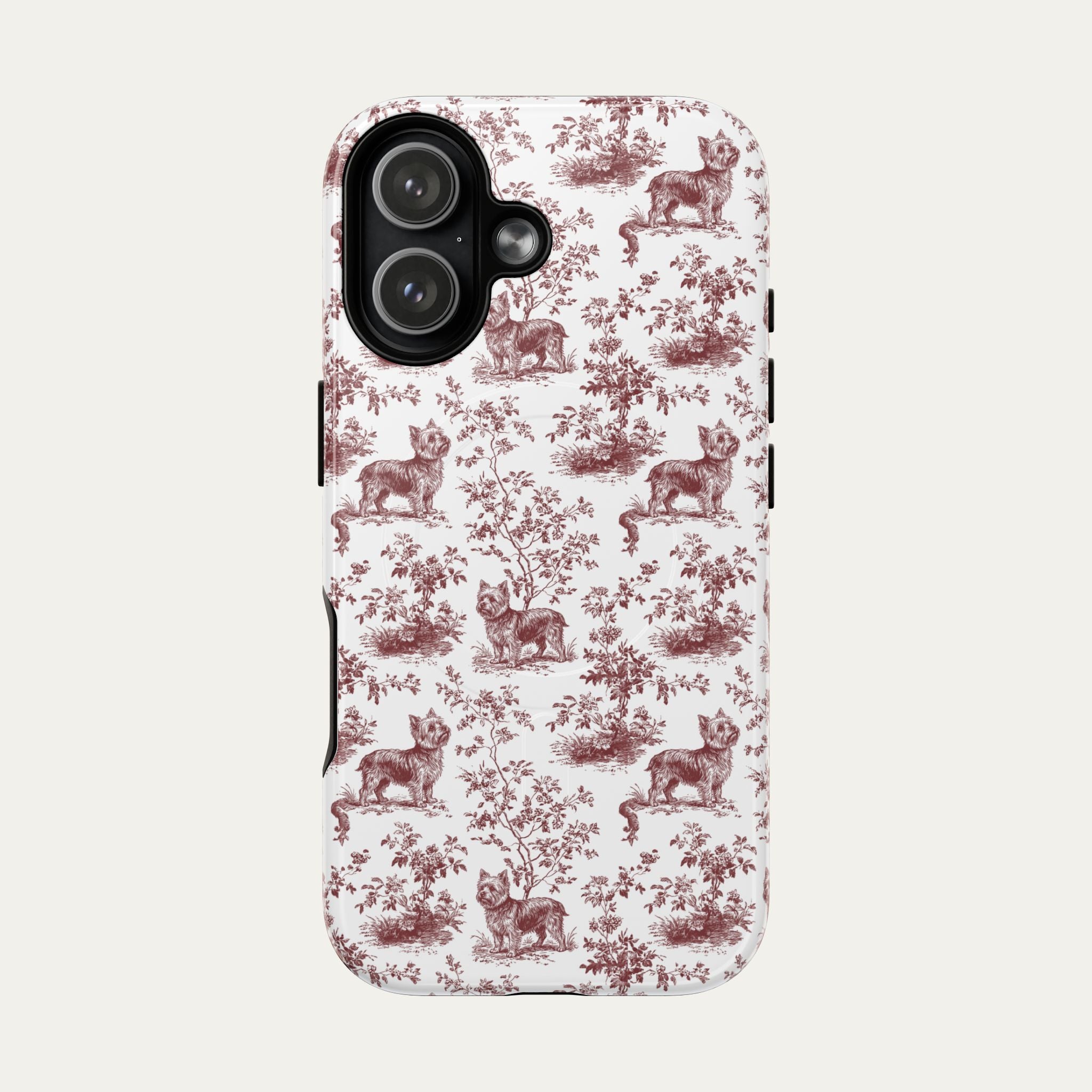 Yorkshire Terrier Burgundy Toile phone Case
