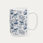 Bloodhound Blue Toile Mug