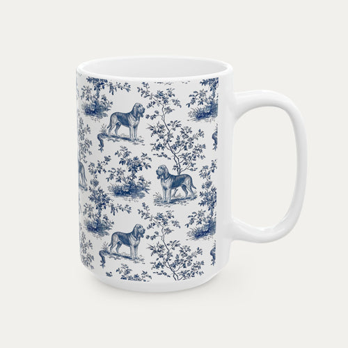 Bloodhound Blue Toile Mug