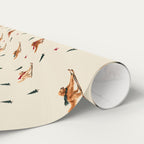 Golden Retriever Christmas Skiing Wrapping Paper