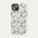 French bulldog Sage Green Toile phone Case