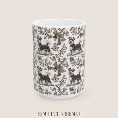 Miniature Schnauzer Toile de Jouy Mug